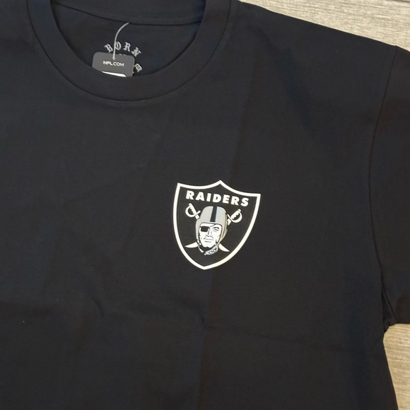 Men's BORN X RAISED Las Vegas Raiders Smoke Rocker Tee T-Shirt Black Sz L Large - Picture 2 of 8